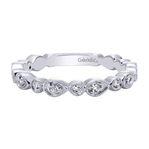 Gabriel Fashion 14 Karat Stackable Stackable Ladies' Ring LR4748W45JJ
