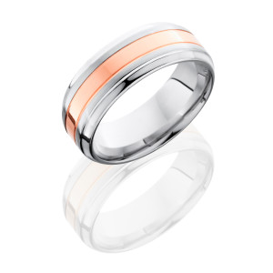 Lashbrook CC8B13/14KRMG POLISH-SATIN-POLISH Cobalt Chrome Wedding Ring or Band