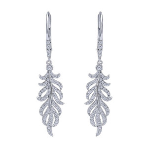 Gabriel Fashion 14 Karat Nature Drop Earrings EG12192W45JJ