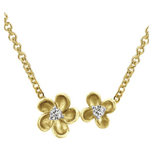 Gabriel Fashion 14 Karat Floral Necklace NK4749Y45JJ