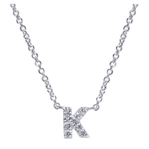 Gabriel Fashion 14 Karat Initial Initial Necklace NK4577K-W45JJ