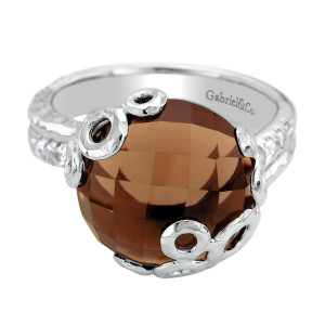 Gabriel Fashion Silver Cirque Ladies' Ring LR50046SVJMC