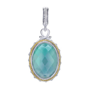 Gabriel Fashion Silver / 18 Karat Two-Tone Roman Pendant PT9358MYJXG