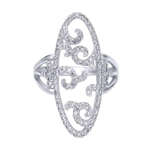 Gabriel Fashion 14 Karat Lace Ladies' Ring LR50020W44JJ
