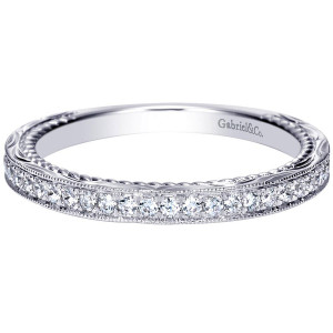 Gabriel 14 Karat Victorian Wedding Band WB8818W44JJ