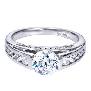 Gabriel 14 Karat Contemporary Engagement Ring ER7893W44JJ