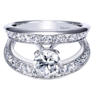 Gabriel 14 Karat Contemporary Engagement Ring ER5316W44JJ