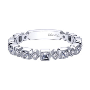 Gabriel Fashion 14 Karat Stackable Stackable Ladies' Ring LR4912W44JJ