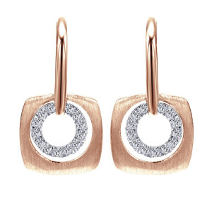Gabriel Fashion 14 Karat Organic Leverback Earrings EG12469K45JJ