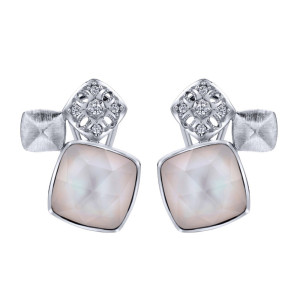 Gabriel Fashion Silver Madison Drop Earrings EG12287SVJMC