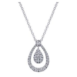 Gabriel Fashion 14 Karat Lusso Diamond Chain Necklace NK4932W45JJ