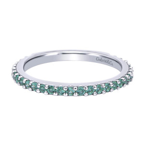 Gabriel Fashion 14 Karat Stackable Stackable Ladies' Ring LR4576W4JEA