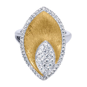 Gabriel Fashion 14 Karat Two-Tone Nature Ladies' Ring LR6664M44JJ