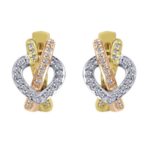 Gabriel Fashion 14 Karat Multi-Tone Huggies Huggie Earrings EG9603G44JJ