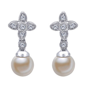 Gabriel Fashion 14 Karat Grace Drop Earrings EG509W45PL