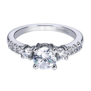 Gabriel 14 Karat Contemporary Engagement Ring ER93732W44JJ