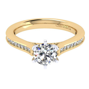 Gabriel 14 Karat Contemporary Engagement Ring ER6674M44JJ