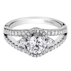 Gabriel 14 Karat Contemporary Engagement Ring ER9282W44JJ