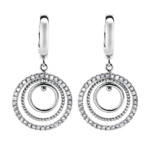 Gabriel Fashion 14 Karat Hampton Diamond Drop Earrings EG11100W45JJ