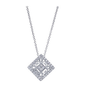 Gabriel Fashion 14 Karat Lace Necklace NK2676W45JJ