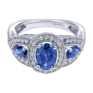 Gabriel Fashion 14 Karat Victorian Ladies' Ring LR5221W44SA