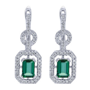 Gabriel Fashion 14 Karat Lusso Color Drop Earrings EG10121W44GT