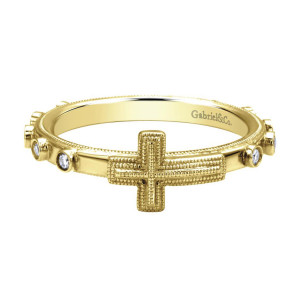 Gabriel Fashion 14 Karat Stackable Stackable Ladies' Ring LR5643Y45JJ