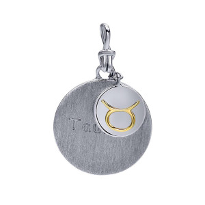 Gabriel Fashion Silver / 18 Karat Two-Tone Treasure Chests Charm Pendant PT944TA-MYJJJ