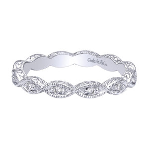Gabriel Fashion 14 Karat Stackable Stackable Ladies' Ring LR4381W45JJ