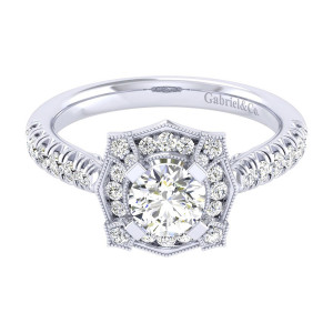 Gabriel 14 Karat Perfect Match Engagement Ring ER039B3ADW44JJ