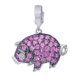 Gabriel Fashion 14 Karat Treasure Chests Charm Pendant PT850W44PS