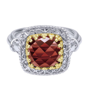 Gabriel Fashion Silver / 18 Karat Two-Tone Roman Ladies' Ring LR5818MYJGA