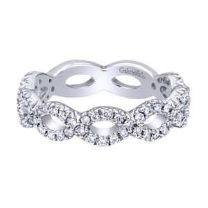 Gabriel Fashion 14 Karat Stackable Stackable Ladies' Ring LR4589W44JJ