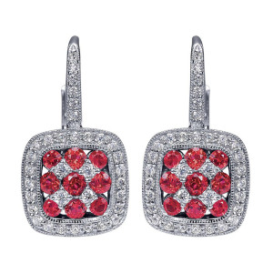 Gabriel Fashion 14 Karat Lusso Color Leverback Earrings EG10216W45RA