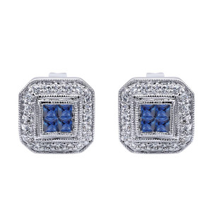 Gabriel Fashion 14 Karat Victorian Stud Earrings EG9726W44SA