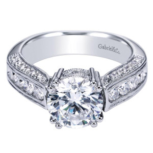 Gabriel 14 Karat Victorian Engagement Ring ER4137W44JJ
