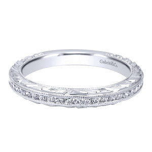 Gabriel 14 Karat Victorian Wedding Band WB10273W44JJ