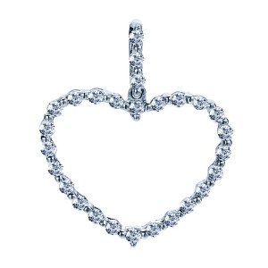 Gabriel Fashion 14 Karat Eternal Love Heart Heart Pendant PH427W45JJ