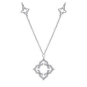 Gabriel Fashion 14 Karat Lace Necklace NK3787W44JJ