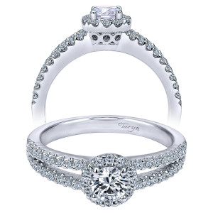 Taryn 14k White Gold Round Halo Engagement Ring TE10002W44JJ