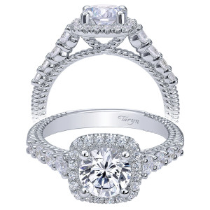 Taryn 14k White Gold Round Halo Engagement Ring TE10109W44JJ