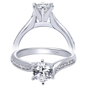Taryn 14k White Gold Round Bypass Engagement Ring TE10124W44JJ