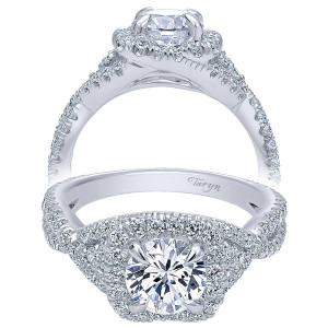 Taryn 14k White Gold Round Halo Engagement Ring TE10192W44JJ