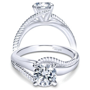 Taryn 14k White Gold Round Bypass Engagement Ring TE10201W4JJJ