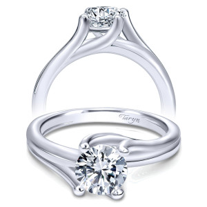 Taryn 14k White Gold Round Bypass Engagement Ring TE10257W4JJJ