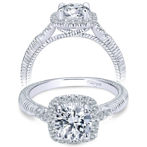 Taryn 14k White Gold Round Halo Engagement Ring TE10280W44JJ
