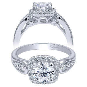 Taryn 14k White Gold Round Halo Engagement Ring TE10440W44JJ