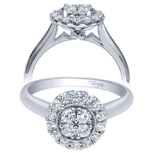 Taryn 14k White Gold Round Halo Engagement Ring TE10777W44JJ