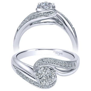 Taryn 14k White Gold Bypass Engagement Ring TE10948W44JJ
