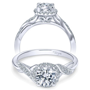 Taryn 14k White Gold Round Halo Engagement Ring TE11828R3W44JJ